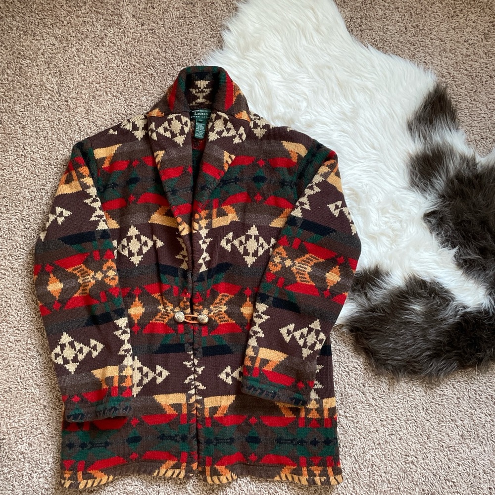Lauren Ralph Lauren Navajo cardigan.